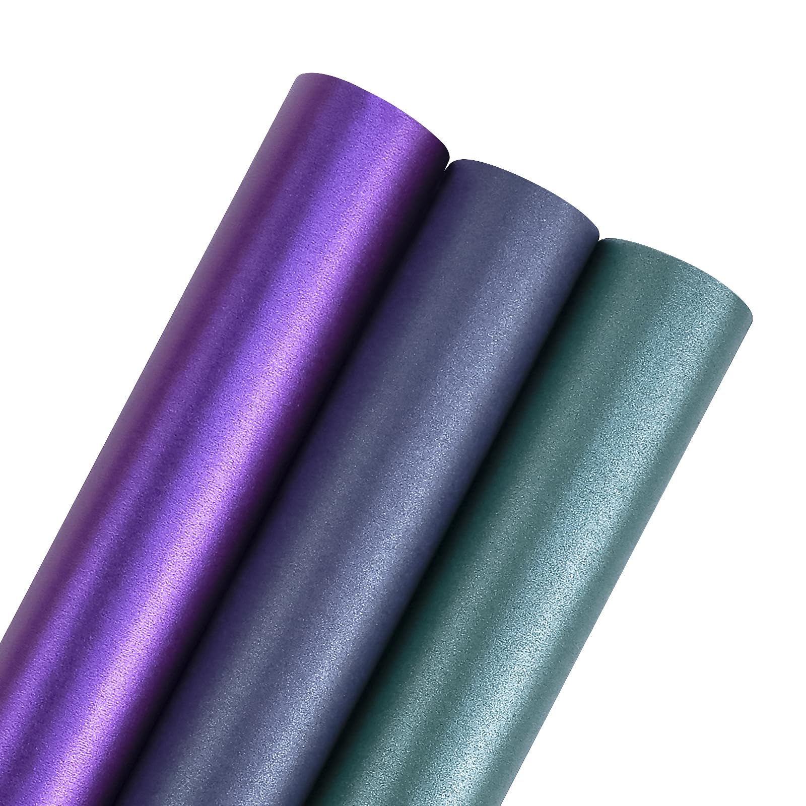 FUHITIM Christmas Wrapping Paper, Purple Green Blue Matte Wrapping Paper-Lustre Paper Gift Wrapping Paper Mini Roll-3 Roll-17In*120In Per Roll, Perfect for Christmas,Wedding,Birthday,Baby Shower