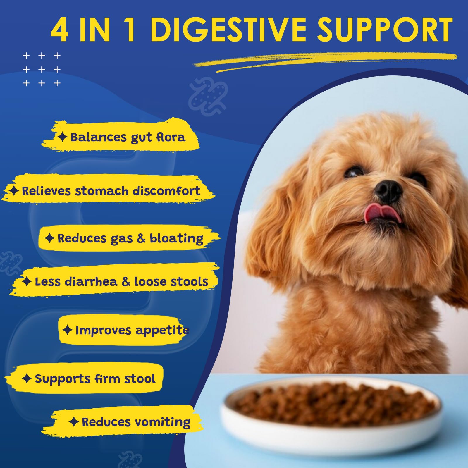 Probiotics for Dogs - Dog Probiotics for Digestive Health, Prebiotics, Enzymes, Fiber, and Omega-3 with Vitamins to Promote Intestinal Health, Support Immunity, Allergies & Itchy Skin, 120 Bites