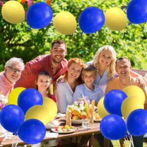 Blue Yellow Balloon Arch Garland Kit - Royal Blue and Yellow Balloons Yellow Blue Balloons Latex Balloons for Wedding Graduation Anniversary Bridal Shower Birthday Party Decorations