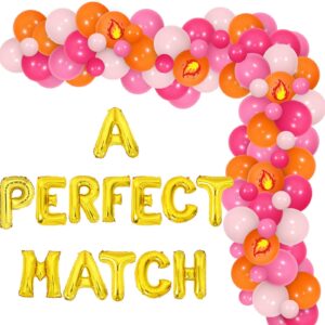 balterever she found her perfect match bachelorette decoration for women match made in heaven bachelorette balloon garland kit with perfect match banner for bridal shower engagement