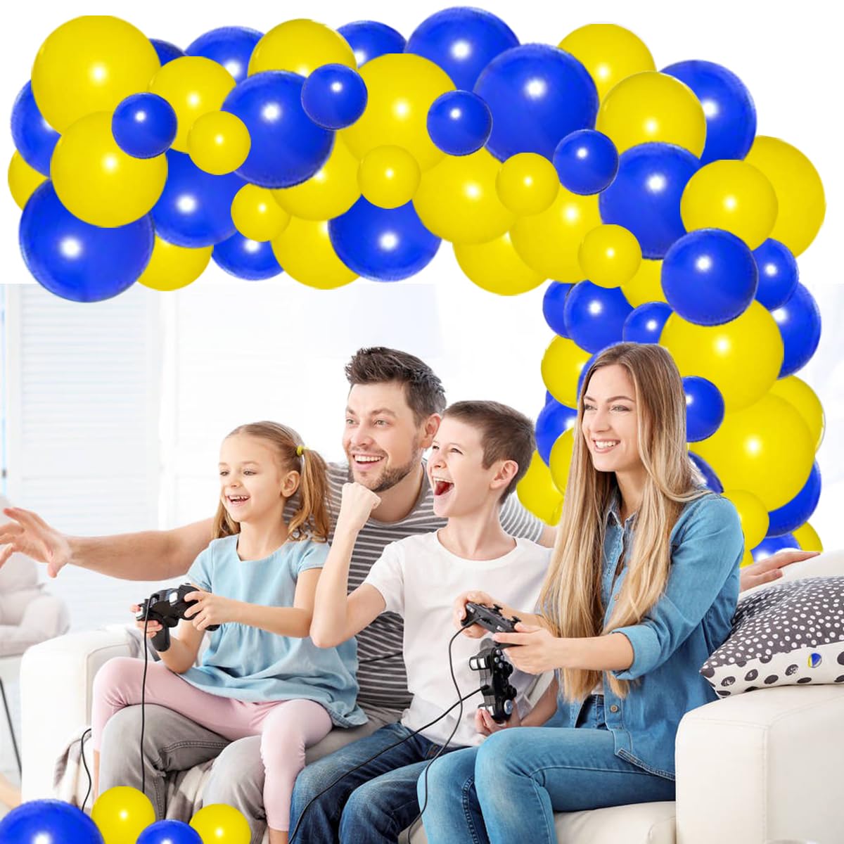 Blue Yellow Balloon Arch Garland Kit - Royal Blue and Yellow Balloons Yellow Blue Balloons Latex Balloons for Wedding Graduation Anniversary Bridal Shower Birthday Party Decorations