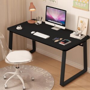 xuegw computer desk modern simple style desk for home office, 39.3 inch small writing table study corner work desk for bedroom