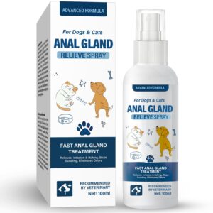 nhz pet anal gland care spray, anal gland spray for dog, relieve itching, remove unpleasant odor, natural ingredients, 100ml