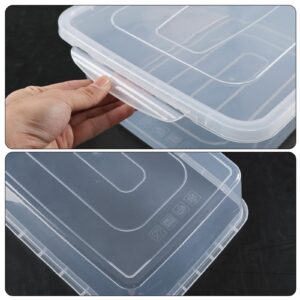 Haodehen 16 Quart Clear Plastic Latching Storage Box, Storage Latch Bin with lid, 2 Packs