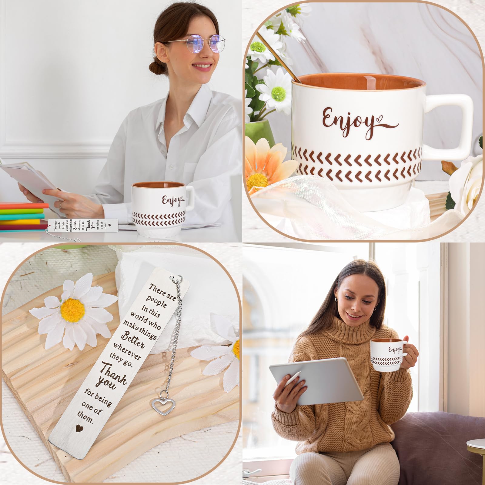 Elysirise Thank You Gifts for Women,Employee Christmas Appreciation Gifts,Coworker Gifts,Boss Gifts for Women,Christmas Thank You Bag Mug Gifts for Coworkers Teacher Nurse Women