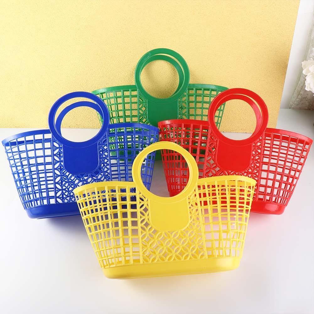 generic Plastic Storage Basket with Handle, Plastic Shopping Baskets Kitchen Fruit Vegetable Storage Basket Portable Shower Bath Baskets(red), AM15SD0EQ90US