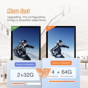 Canlarriz 43 Inch 4K UHD 400nits Movable Floor Standing Digital Signage Commercial Display LCD Monitor Advertising Screen 4-64GB Android 11.0 with HDMI in