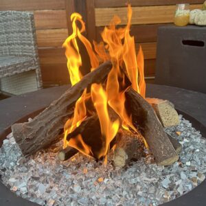 Gas Fireplace Logs 10pcs Fake Fireplace Logs Faux Electric Fireplace Logs for Gas Fireplace Insert, Large Ceramic Wood Fake Fire Logs for Outdoor Fire Pit Firebowl Indoor Fireplace Decoration