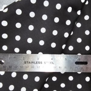 AD FABRIC, Polycotton Printed Polka Dots, Mini Dots, 60" Wide, Sold by Yard, in Continuous Yards (Black/White)