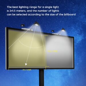 Einsamk Solar Sign Lights Outdoor, 240 LEDs Solar Sign Light, Waterproof, 12000 mAh Sign Lighting, Billboard Light, Commercial Lights for Real Estate Signs, Business, Advertisement, High Way