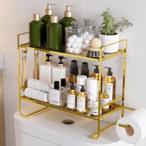 yiwanfw over the toilet storage, gold over the toilet shelf bathroom organizers and storage, 2-tier bathroom shelves over toilet bathroom storage, multi-purpose over toilet shelf above toilet storage