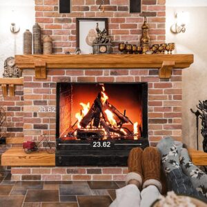 Gas Fireplace Logs 10pcs Fake Fireplace Logs Faux Electric Fireplace Logs for Gas Fireplace Insert, Large Ceramic Wood Fake Fire Logs for Outdoor Fire Pit Firebowl Indoor Fireplace Decoration