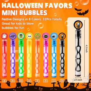 32 Pcs Halloween Party Favors Bubble Wands for Kids Halloween Basket Stuffers Goodie Bag Fillers, Halloween Toys Treats Non Candy Bulk Classroom Prizes Favors for Toddlers Kids Birthday Party Supplies