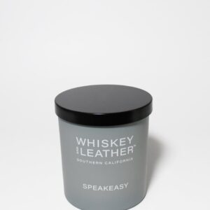 Whiskey and Leather Scented Candle - Speakeasy – Additional Scents and Sizes – 100% Cotton Lead-Free Wick - Luxury Air Freshening Jar Candles - Perfect Home Decor – 11.5oz