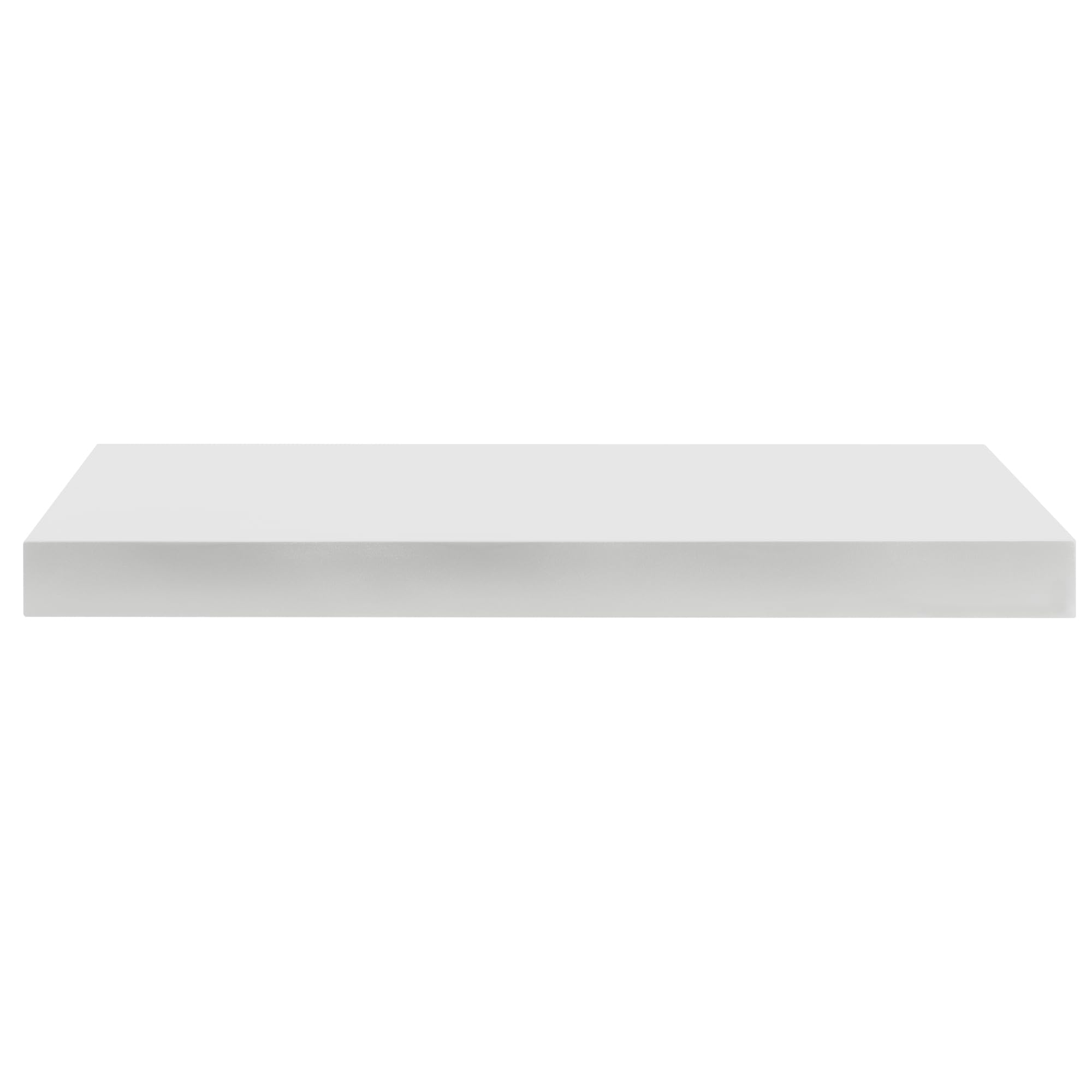 Quicklock Cabinets Floating Shelves | 2 1⁄8" Thick | American Made | Hardwood Bracket | Complete Shelf Unit (Pure White, 12" D x 30" W x 2 1⁄8" H)