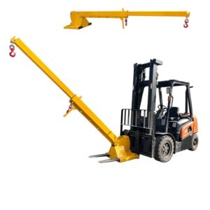 breveltion 4400lb/2ton loading capacity forklift mobile crane telescopic arm with 0-75 degrees adjustable tilt angle 7ft-12ft extension attachments boom truss hoist jib towing handling equipment