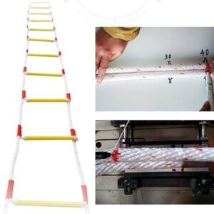 SDVantage Fire Escape Ladder, Ladders,Emergency Fire Escape Rope Ladder Home Lifeline Ladder Outdoor Round Nylon Soft Ladder Home Climbing Engineeladder Fitness Training Ladder Durable (40cm 3M)