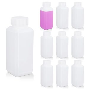 umetass plastic container lab chemical reagent bottles 4oz liquid solid storage bottles sample storage container sealing bottle with cap for food stores (translucent, 4oz,10 pack)