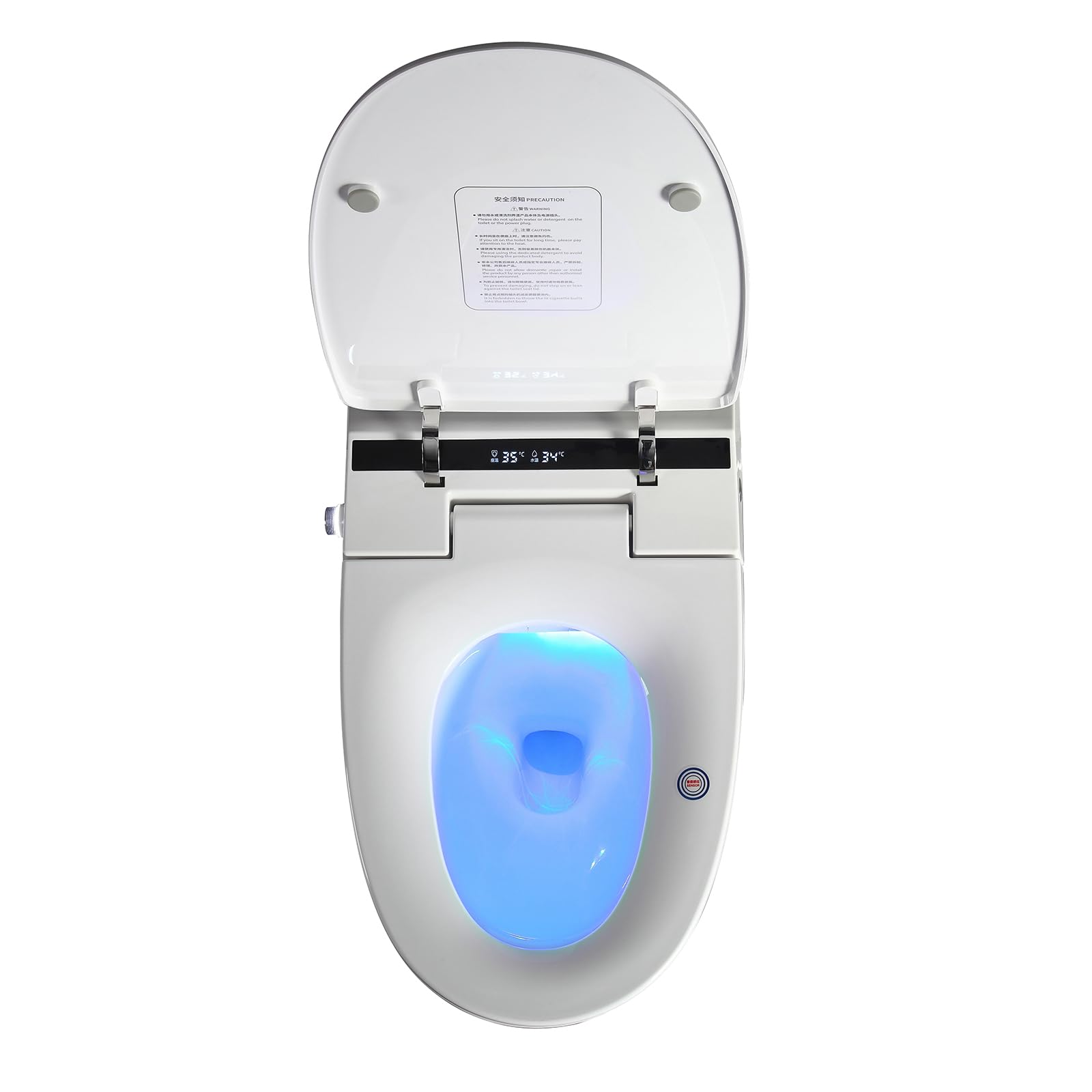 HomeBeyond Smart Toilet with Bidet, 1-Piece Toilet with Heated Seat, Seating Sensor, Air Drying, Foot Induction Flush