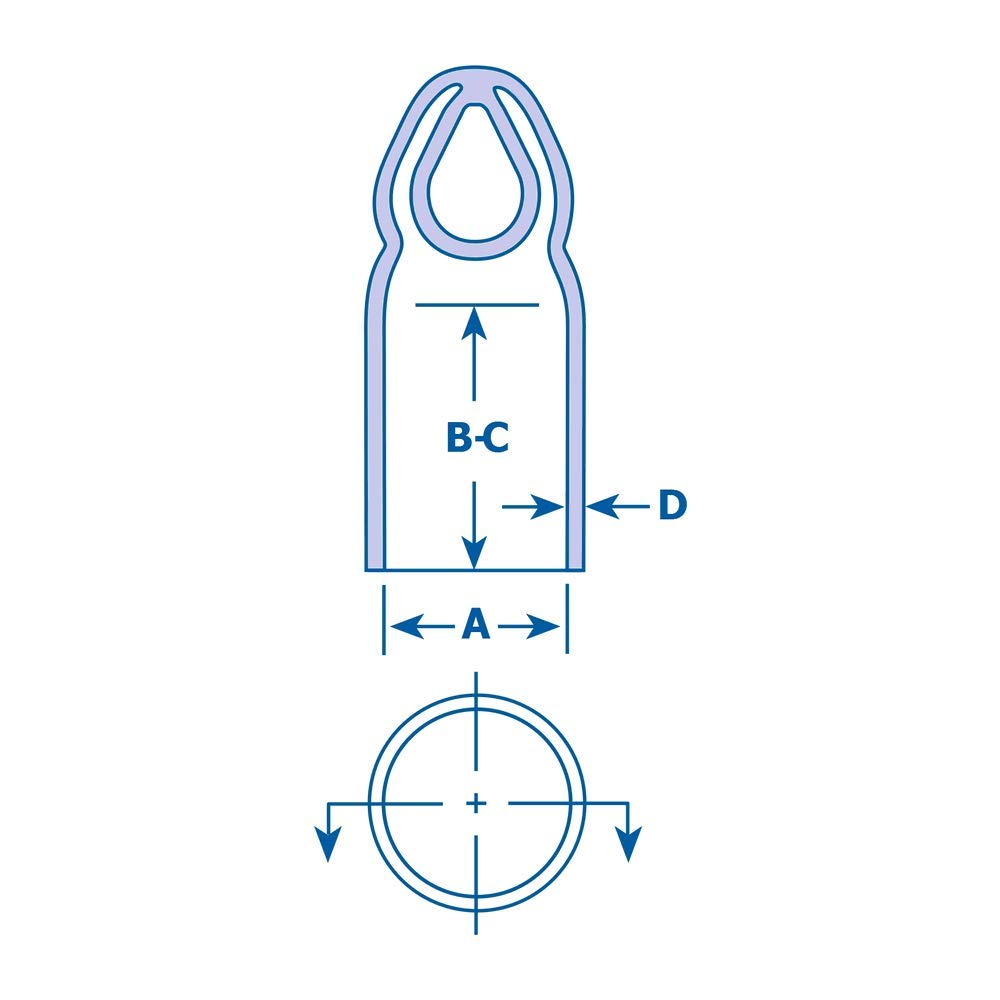 MOCAP Hanger Caps - 1.375" x 1.000" Round Vinyl Hanger Cap (VHC9505) Material: Black Vinyl VHCC9505-10 (qty207)