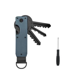 key organizer for men,compact key holder with mini screwdriver,creative folding pocket key holder up to 5 keys (c)