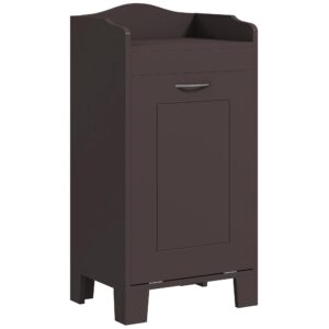 homcom 31" tilt out laundry hamper, free standing home organizer hamper, bathroom storage cabinet, coffee