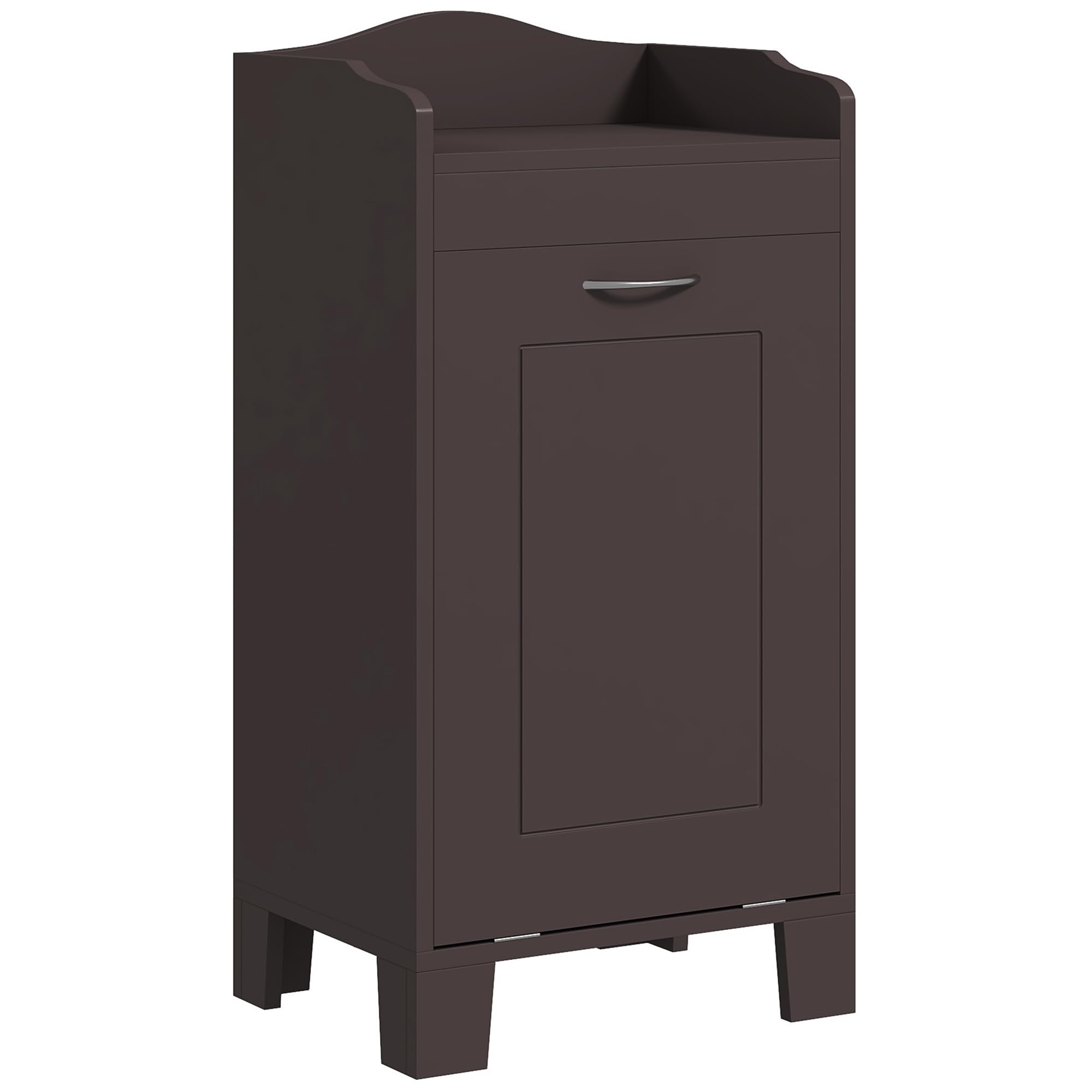 HOMCOM 31" Tilt Out Laundry Hamper, Free Standing Home Organizer Hamper, Bathroom Storage Cabinet, Coffee