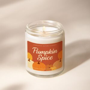 LUMELOOM Fall Candles, Pumpkin Candle - 9oz Aromatherapy Cinnamon Pumpkin Spice Scented Soy Wax Candle - Pumpkin Candle for Home, Autumn Candle, Fall Gifts for Women