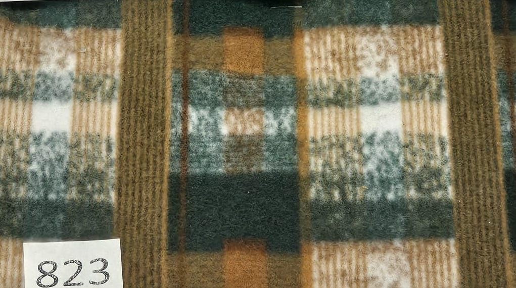 Ad Fabric, Polar Fleece, Plaid Fleece, Checkered Printed Fabric / 60" Wide/Sold by The Yard (Olive 823)