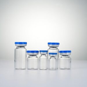 5ml Glass Vials for Injections, Self-Healing Injection Port, Empty Vials for Injections with Sealed Cap (10 Pack)