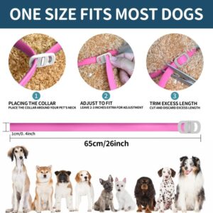 VICSOM 4 Pack Flea Collar for Dogs, Flea and Tick Collar for Dogs, 32 Months Flea and Tick Prevention for Dogs, Dog Flea and Tick Treatment, Water-Resistant & Adjustable Dog Flea Collar - Pink