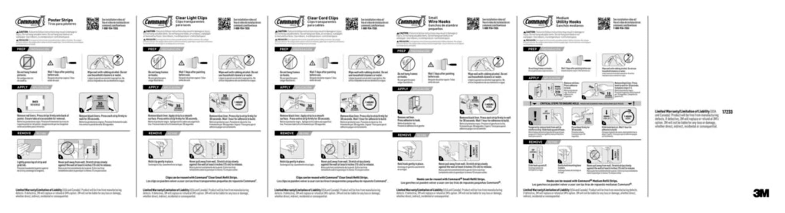 Command Hang and Decorate Kit, 6 Small Toggle Hooks, 2 Medium Utility Hooks, 4 Medium Cord Clips, 10 Light Clips, and 20 Poster Strips, Dorm Room Essentials