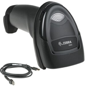 zebra ds2208-sr barcode scanner, 2d/1d/qr code reader, general purpose, handheld, standard range, corded usb cable (renewed)