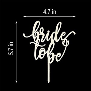 JIEEIN Bride to Be Cake Topper - Mirror Silver Acrylic - Sparkly Bridal Shower/Bachelorette Party Cake Topper