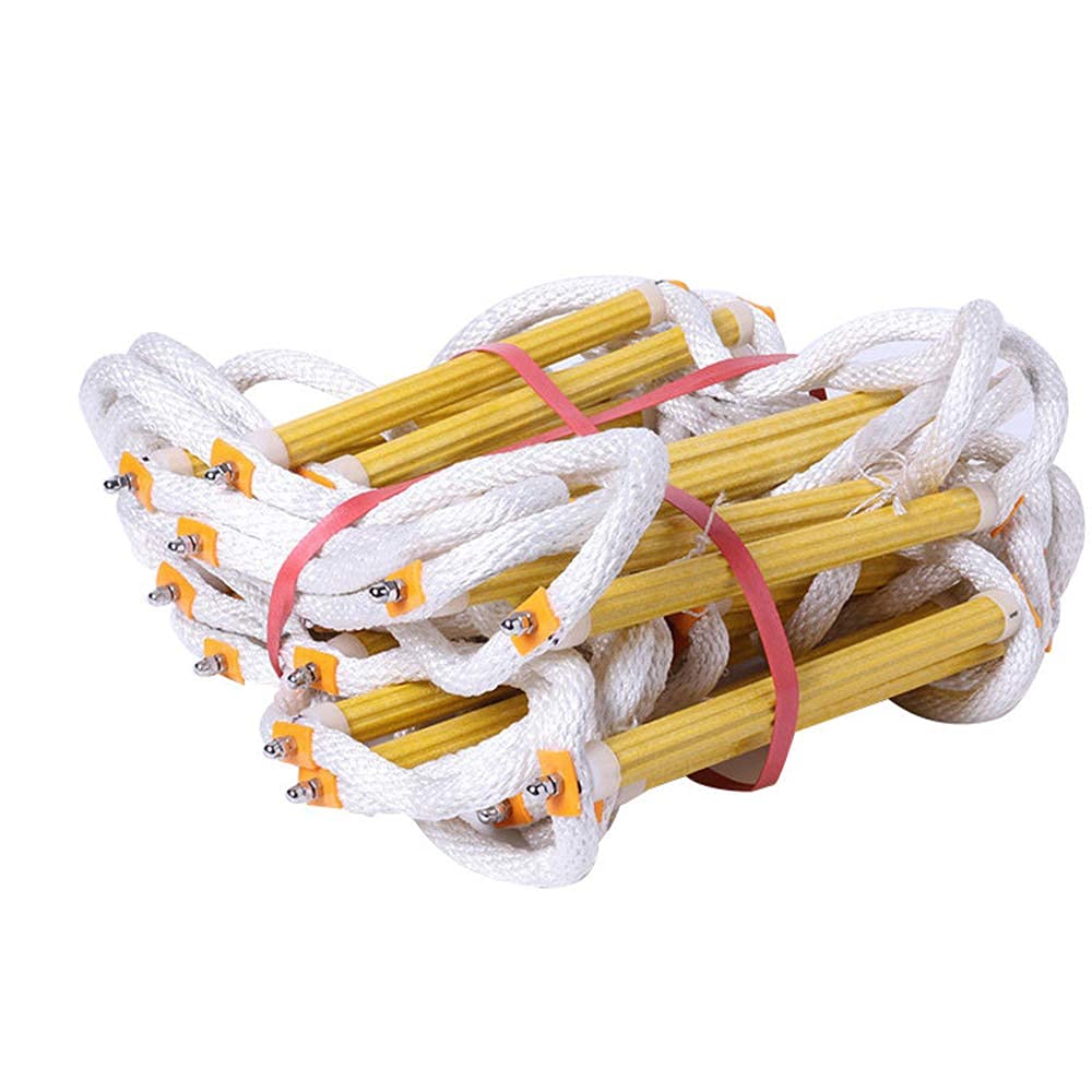 Fire Escape Ladder, Ladders,Emergency Fire Escape Rope Ladder Home Lifeline Ladder Climbing Engineeladder Outdoor Round Nylon Soft Ladder Easy to Use/3M