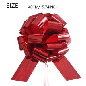 1Pcs Giant Gift Bows,16 Inch Giant Car Bow Large Gift Bow Large Christmas Gift Refrigerator New House Bicycle and Party Decoration Giant Gift Packaging Bow (red)