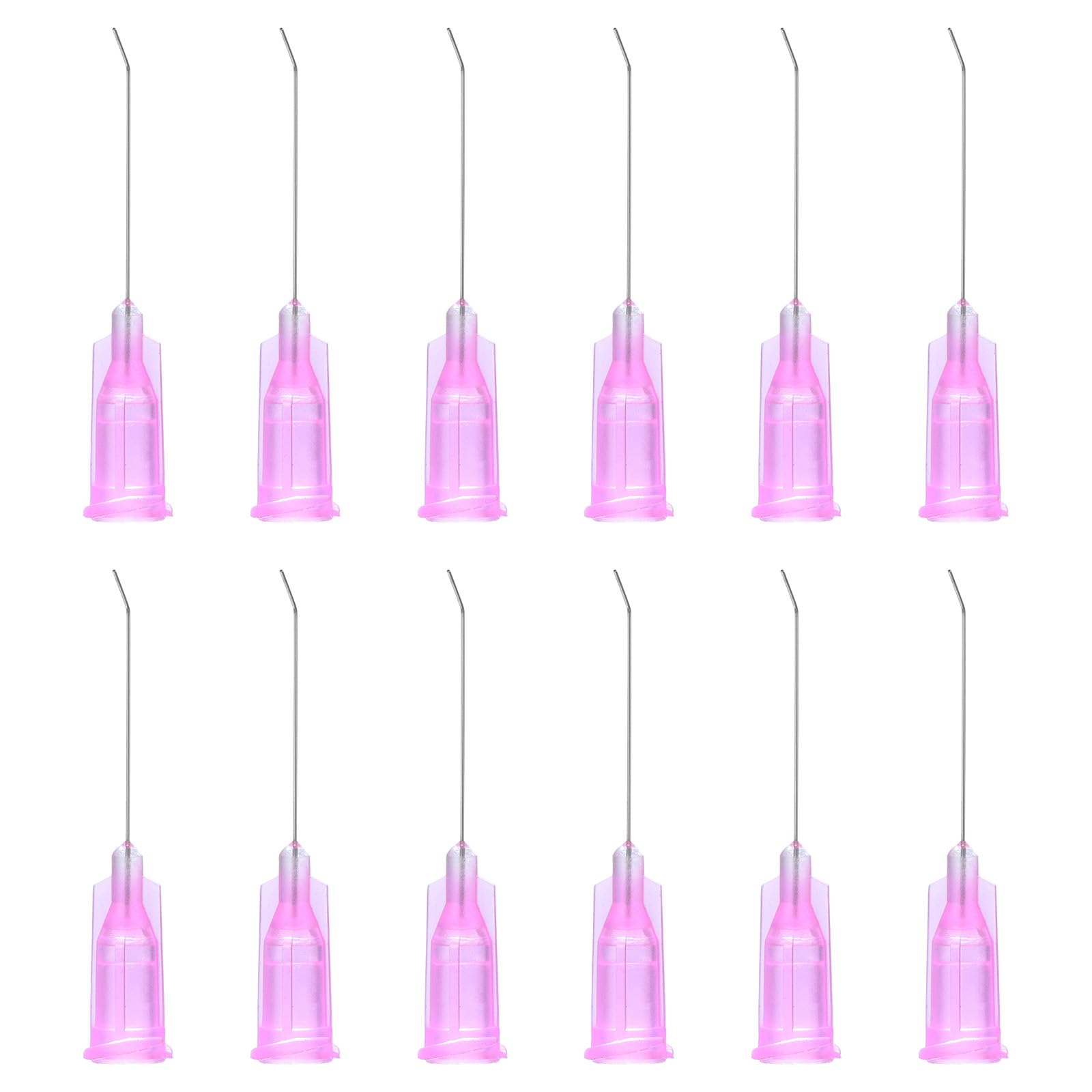 PATIKIL Blunt Tip Dispensing Needles 30G, 12 Pcs 1 Inch Industrial Liquid Dispenser Needle with Lure Lock for Refilling Liquid Ink Adhesive Glue, Purple