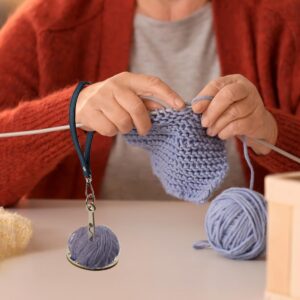 Yarn Holder,Portable Wrist Yarn Holder,Yarn Holder for Crocheting,Yarn Organizer with Wrist Strap,Yarn Holder Stand,Prevents Tangling for Effortless Crocheting and Knitting On-The-Go (Blue)