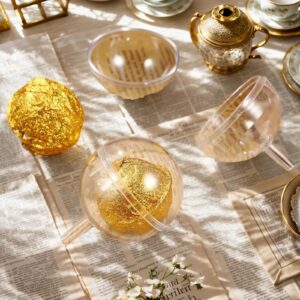 100Pcs Clear Chocolate Holder Balls Transparent Chocolate Holder Acrylic Candy Holder for Bouquet DIY Craft for Birthday Wedding Christmas Party Favors