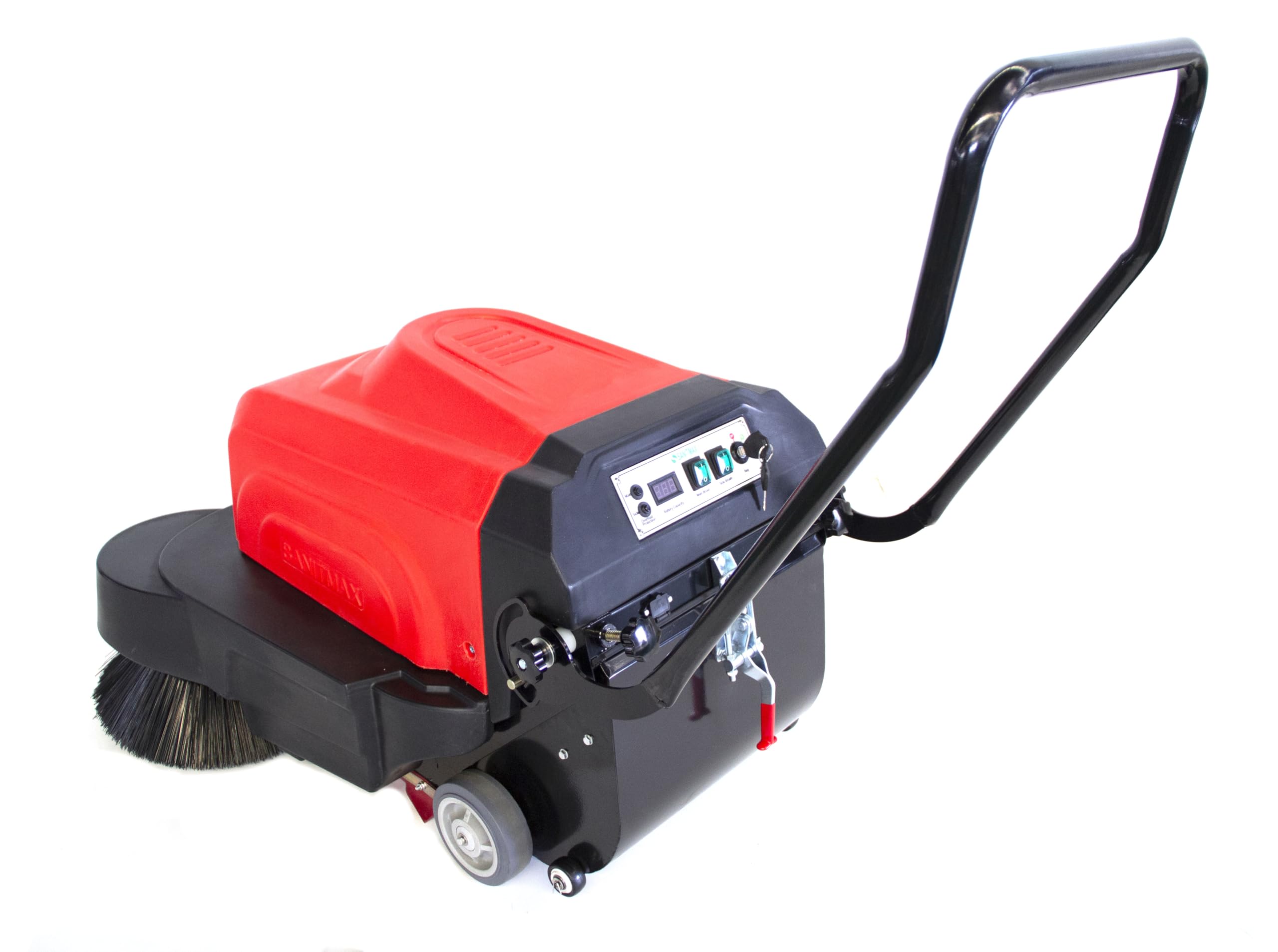 SANITMAX 41.3" Battery-Powered Walk-Behind Industrial Floor Sweeper Machine with Triple Brushes - Cleans up to 64,500 sq ft/hr