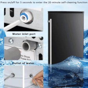 Joy Pebble Commercial Cube Ice Maker，Built-in Ice Maker Machine, 80lbs/Day, 40 Ice Cubes/Cycle, Reversible Door, Drain Pump, 24H Timer & Self-Cleaning, Under Counter Ice Cube Machine for Home, Black