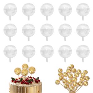 100pcs clear chocolate holder balls transparent chocolate holder acrylic candy holder for bouquet diy craft for birthday wedding christmas party favors