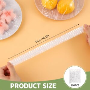 Smallchuzi Plastic Bowl Covers 100pcs Elastic Reusable, Shower Caps for Sourdough Bread Proofing, Outdoor Food Covers to keep Bugs Away, Stretch Bowl Covers for Outside, Rising, Fly, Picnic, Fridge