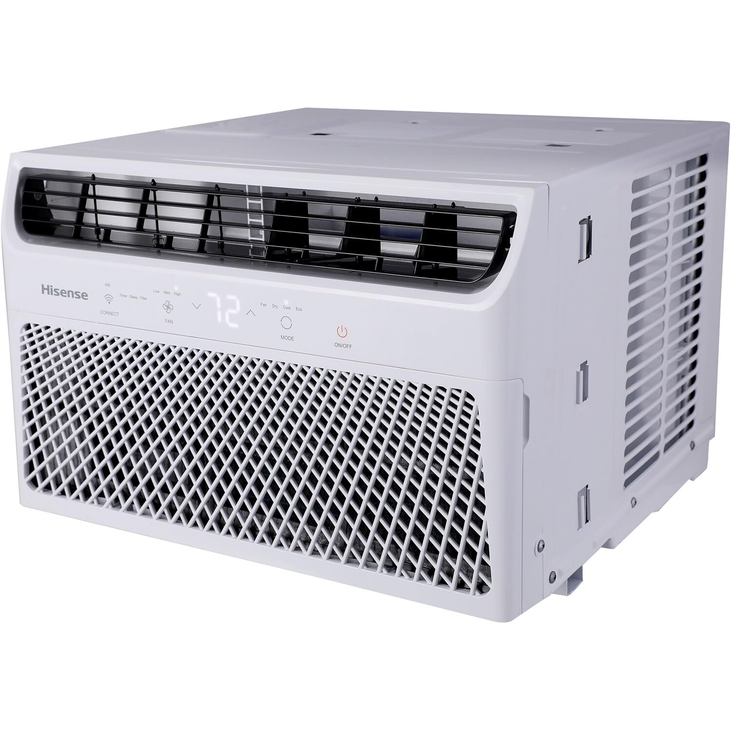 Hisense AHW1022CW1W 10,000 Smart Air Conditioner with Wi-fi Control, Dehumidifier, and Remote, 115V, Window AC Unit for Apartment, Bedroom, Medium Rooms up to 450 Square Feet in White, 10000 BTU