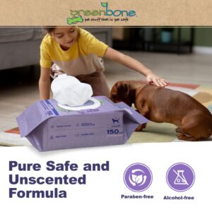 Greenbone Calming Dog Wipes - Lavender Scented - 150 Wipes