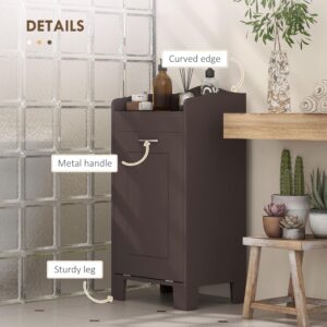 HOMCOM 31" Tilt Out Laundry Hamper, Free Standing Home Organizer Hamper, Bathroom Storage Cabinet, Coffee