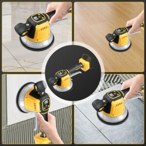 Tile Vibration Tool, Tile Vibration Leveling Machine for Dewalt 20V Battery, Cordless Tile Vibration Machine Installation Tool 300W Tiler Vibrator Tool with 10 Speed, Suction Cup, Digital Display