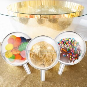 100Pcs Clear Chocolate Holder Balls Transparent Chocolate Holder Acrylic Candy Holder for Bouquet DIY Craft for Birthday Wedding Christmas Party Favors