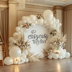 110 Pack White Balloons 12 inch Latex Party Balloons for Birthday Party Graduation Anniversary Baby Shower Wedding Decorations