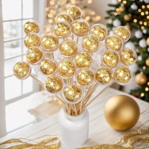 100Pcs Clear Chocolate Holder Balls Transparent Chocolate Holder Acrylic Candy Holder for Bouquet DIY Craft for Birthday Wedding Christmas Party Favors